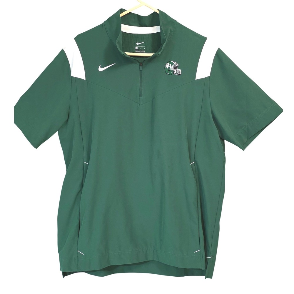 Nike Green PH Football Quarter Zip Short Sleeve Pullover Jacket Mens Large - Picture 5 of 8